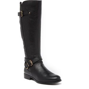 NWOB Naturalizer June Black Leather Riding Boots, 6M